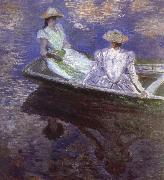 Young Girls in the Rowing Boat Claude Monet